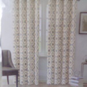 INK + IVY Ankara Curtain Panel 50"x 84" Grey One Panel